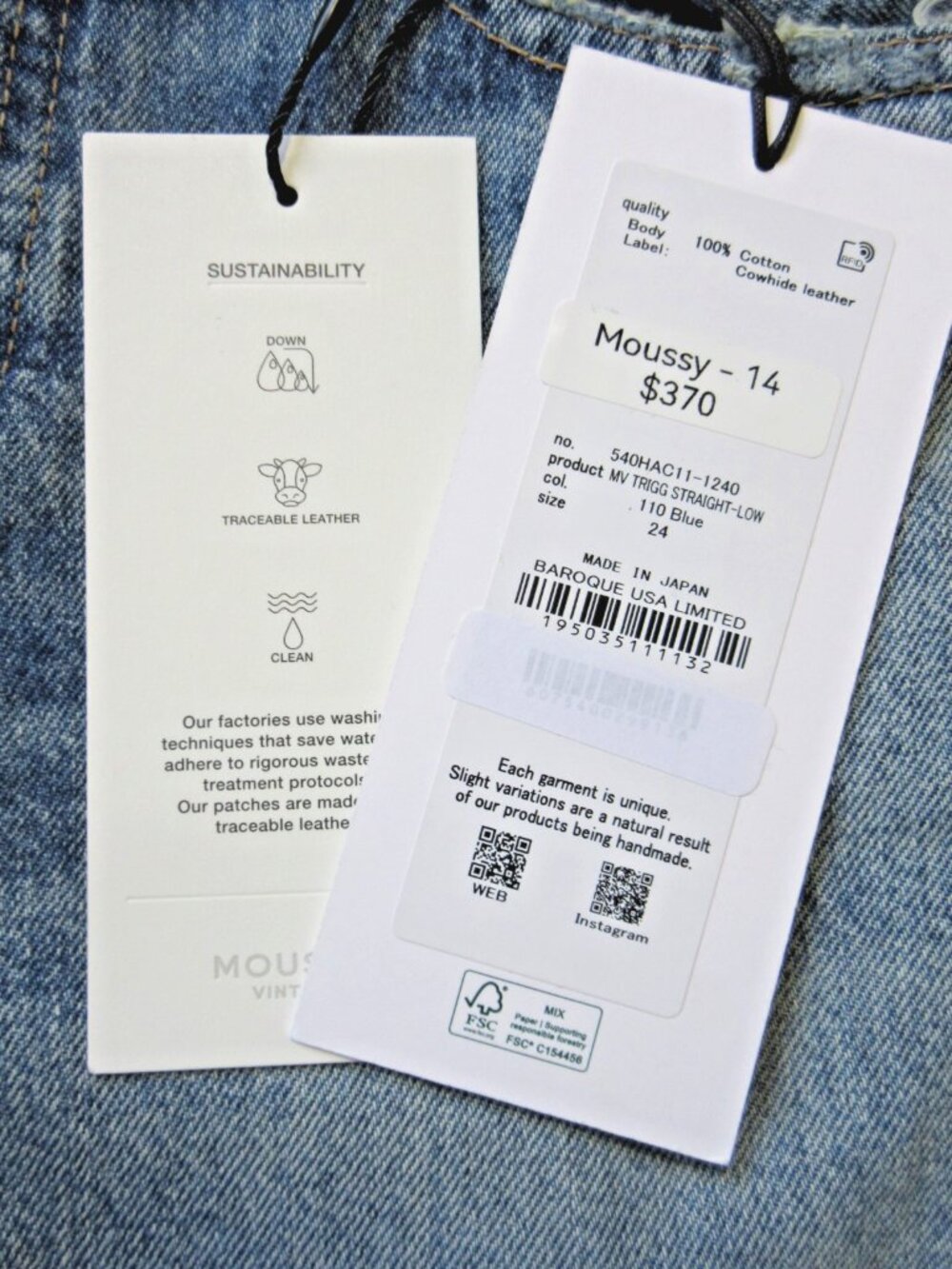 Moussy Women's Faded Blue Straight-Leg Jeans - Picture 11 of 15